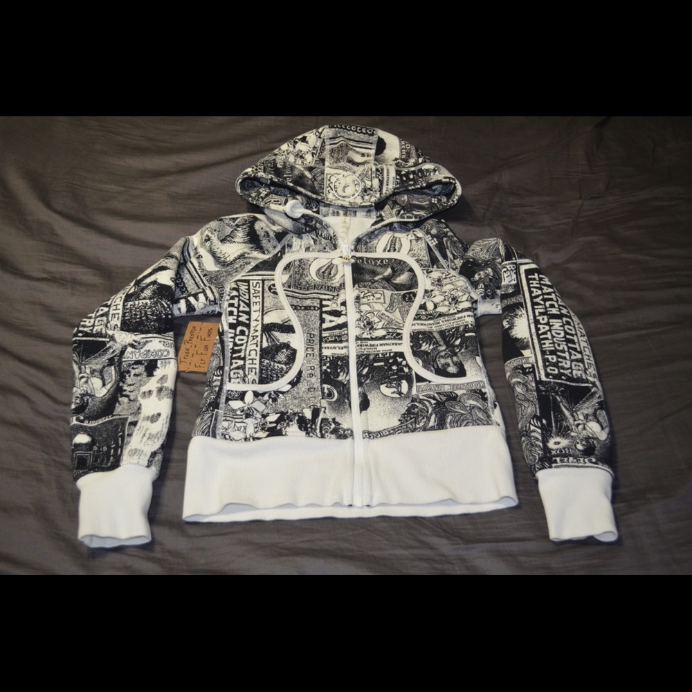 Lululemon sz4 Scuba White Hoodie Jacket Sweater